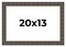 20x13 Modern Bamboo Picture Frame with UV-Resistant Acrylic & Acid Free Backing, Available in 5 Finishes - Gold, Silver, Brown, Black, and Natural